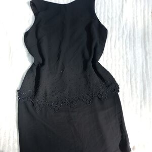 Chic Black Embellished Dress